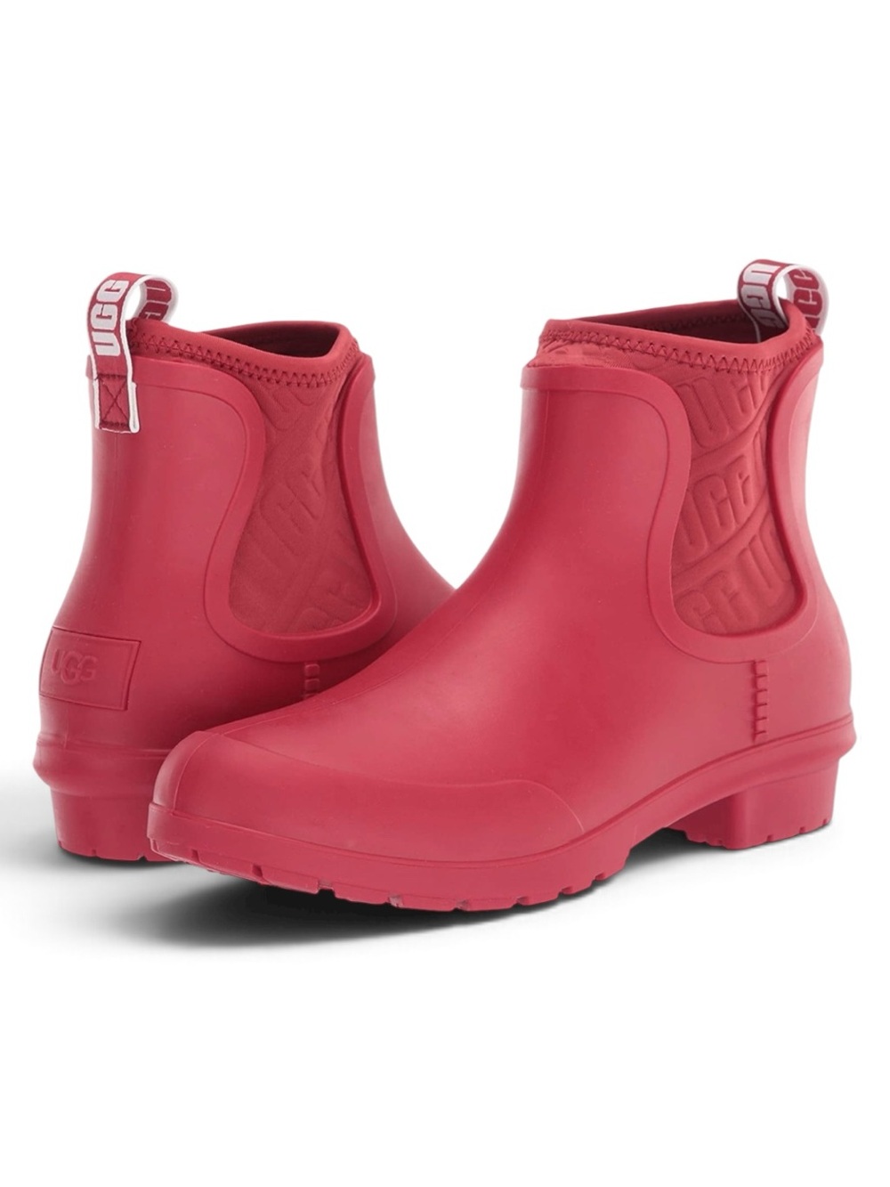 Ugg Chevonne Red Sheepskin Insole Rain Boots
